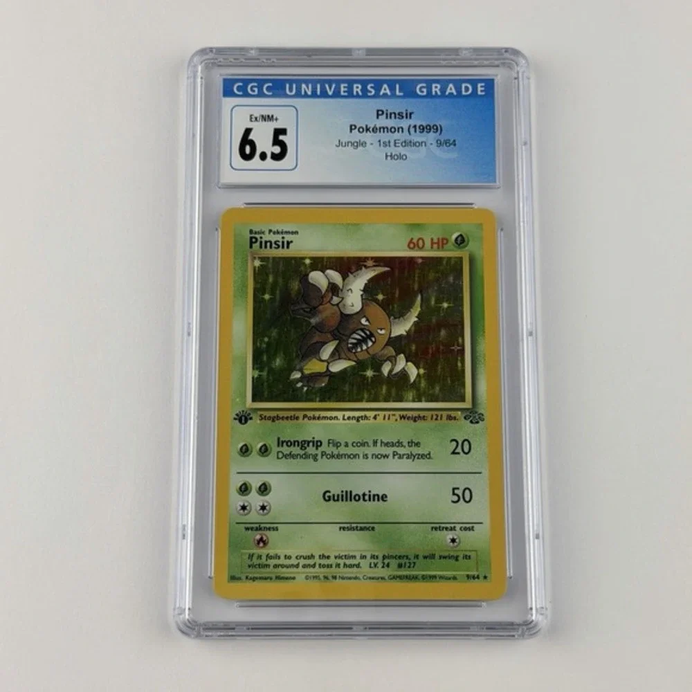 Pinsir‎ Holo 1st Edition 9/64 CGC 6.5 Blue Label TCG 1999 Pokemon Jungle Vintage